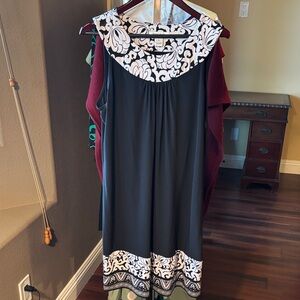 White House Black Market Black and White Mini Dress